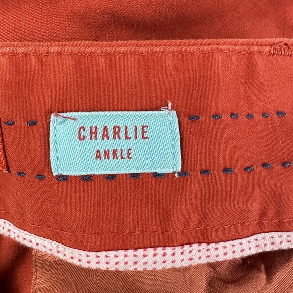 Anthropologie Cartonnier Charlie Ankle Pants Womens 4 Orange Career Boho Crop* - Picture 15 of 16